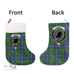 Scottish Turnbull Hunting Clan Tartan Christmas Stocking - Crest Classic