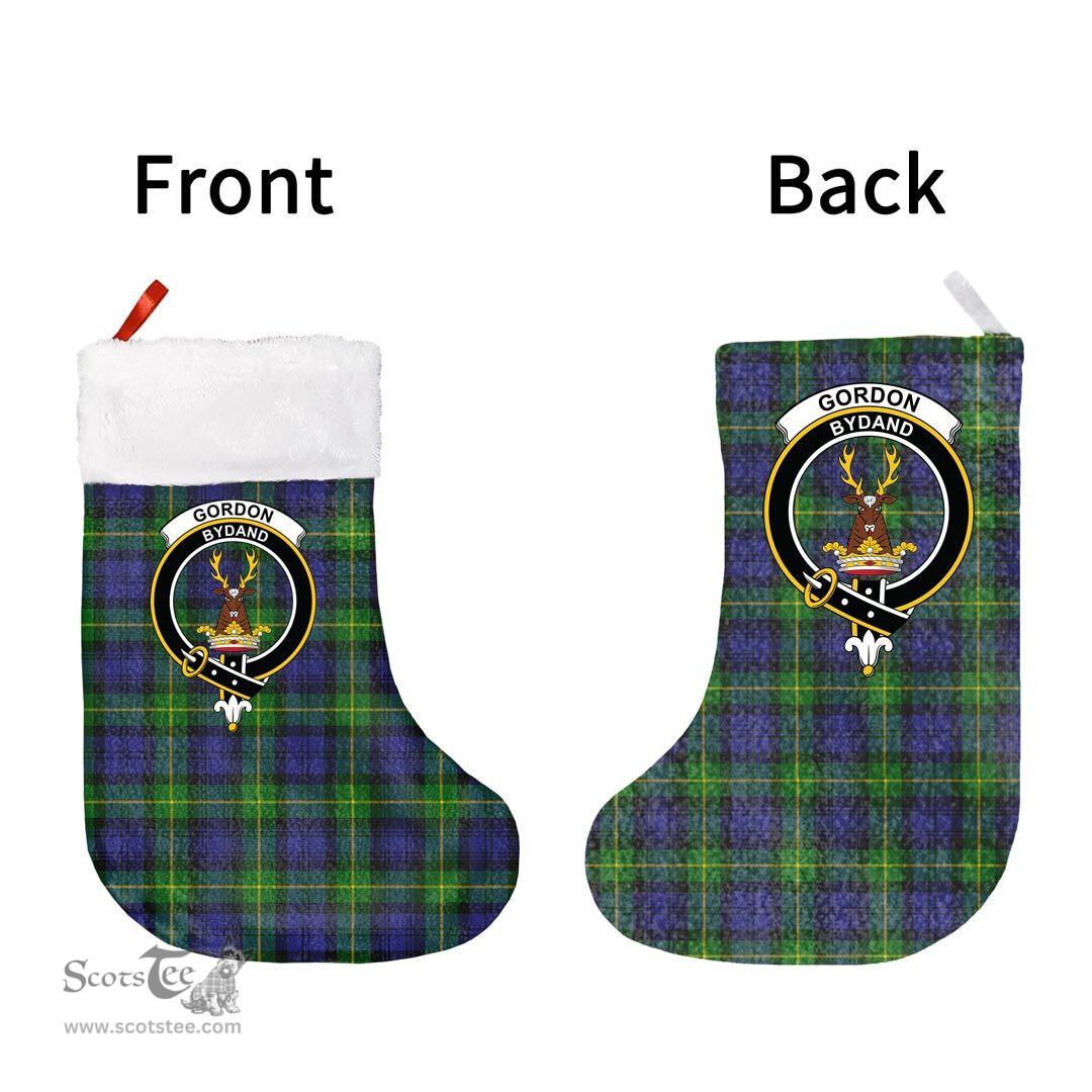 Scottish Gordon Modern Clan Tartan Christmas Stocking - Crest Classic