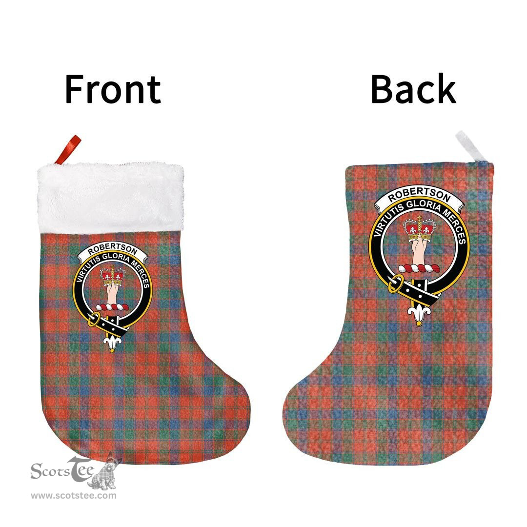 Scottish Robertson Ancient Clan Tartan Christmas Stocking - Crest Classic