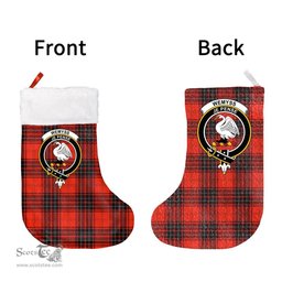 Scottish Wemyss Modern Clan Tartan Christmas Stocking - Crest Classic