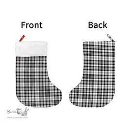 Scottish Scott Black & White Modern Clan Tartan Christmas Stocking - Classic