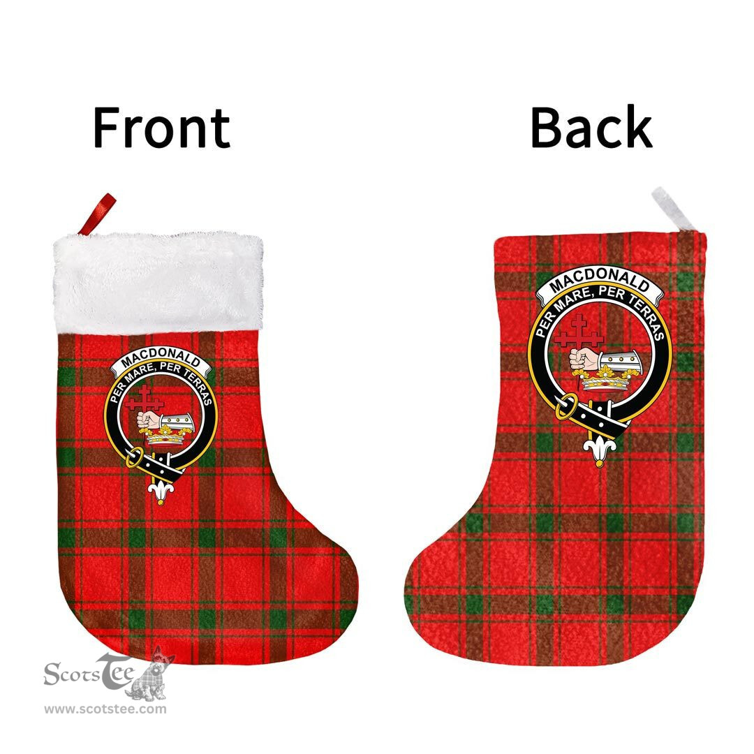 Scottish MacDonald of Sleat Clan Tartan Christmas Stocking - Crest Classic