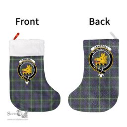 Scottish Campbell Argyll Modern Clan Tartan Christmas Stocking - Crest Classic