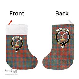 Scottish Matheson Ancient Clan Tartan Christmas Stocking - Crest Classic