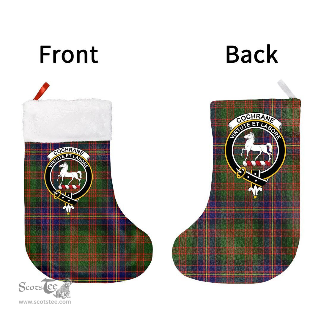 Scottish Cochrane Modern Clan Tartan Christmas Stocking - Crest Classic