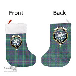 Scottish Inglis Ancient Clan Tartan Christmas Stocking - Crest Classic