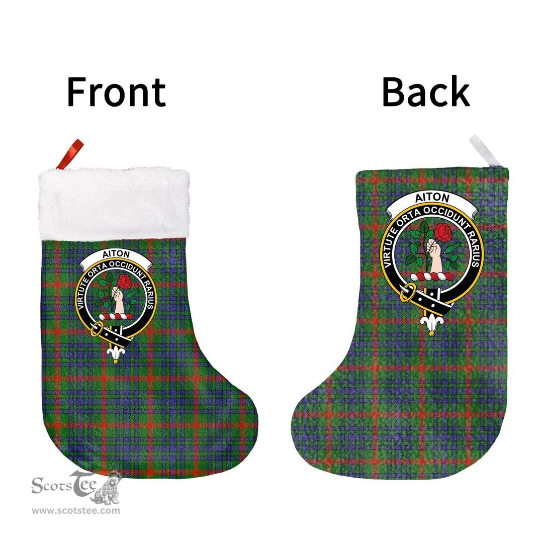 Scottish Aiton Clan Tartan Christmas Stocking - Crest Classic