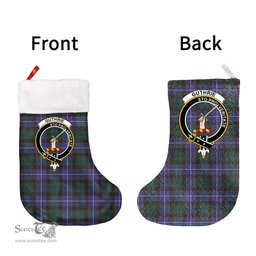 Scottish Guthrie Modern Clan Tartan Christmas Stocking - Crest Classic