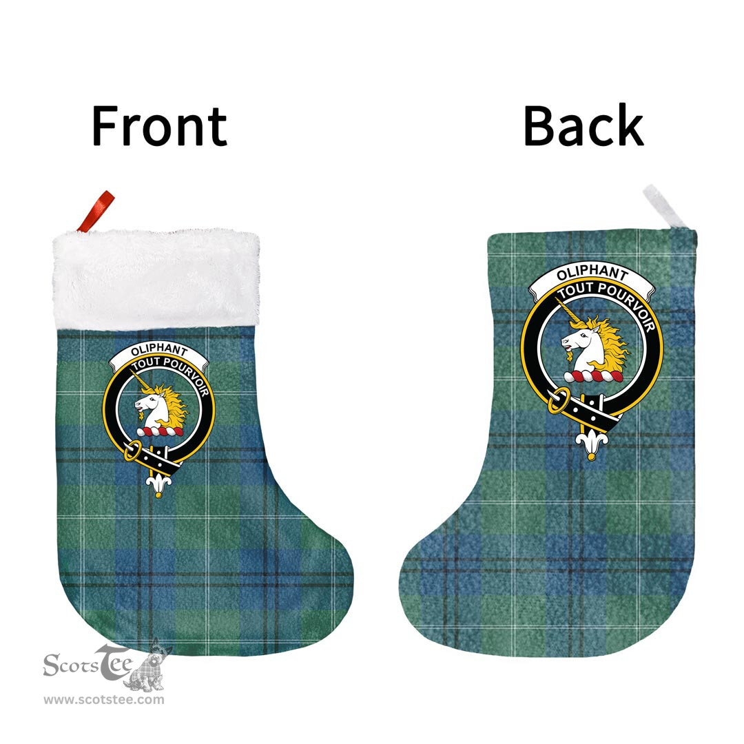 Scottish Oliphant Ancient Clan Tartan Christmas Stocking - Crest Classic