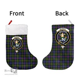 Scottish Murray of Atholl Modern Clan Tartan Christmas Stocking - Crest Classic