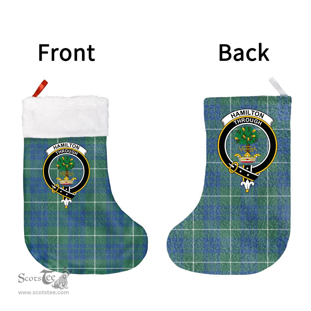 Scottish Hamilton Hunting Ancient Clan Tartan Christmas Stocking - Crest Classic