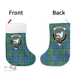 Scottish Lockhart Modern Clan Tartan Christmas Stocking - Crest Classic