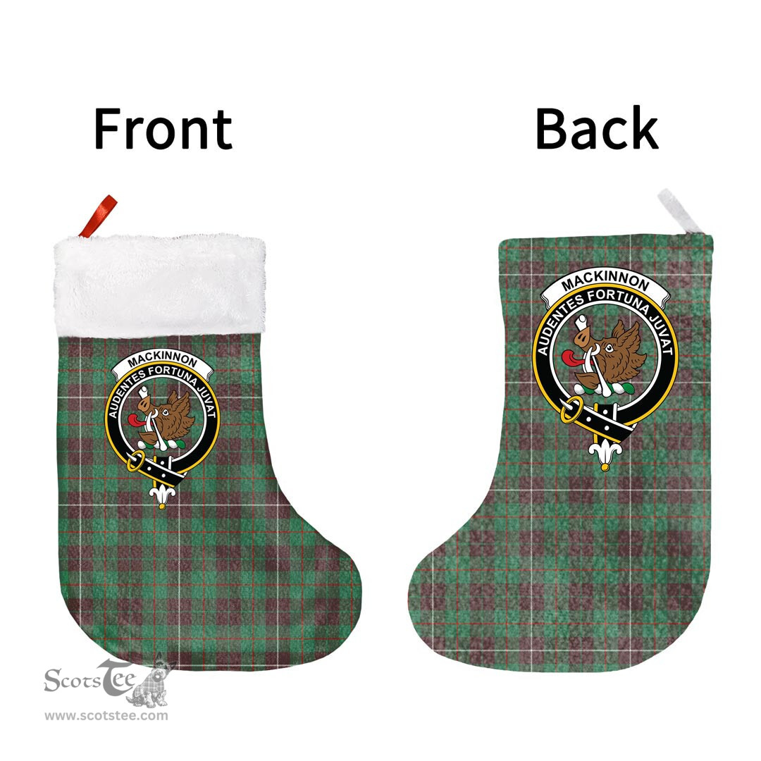 Scottish MacKinnon Hunting Ancient Clan Tartan Christmas Stocking - Crest Classic