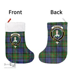 Scottish Paterson Clan Tartan Christmas Stocking - Crest Classic