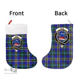 Scottish Weir Modern Clan Tartan Christmas Stocking - Crest Classic