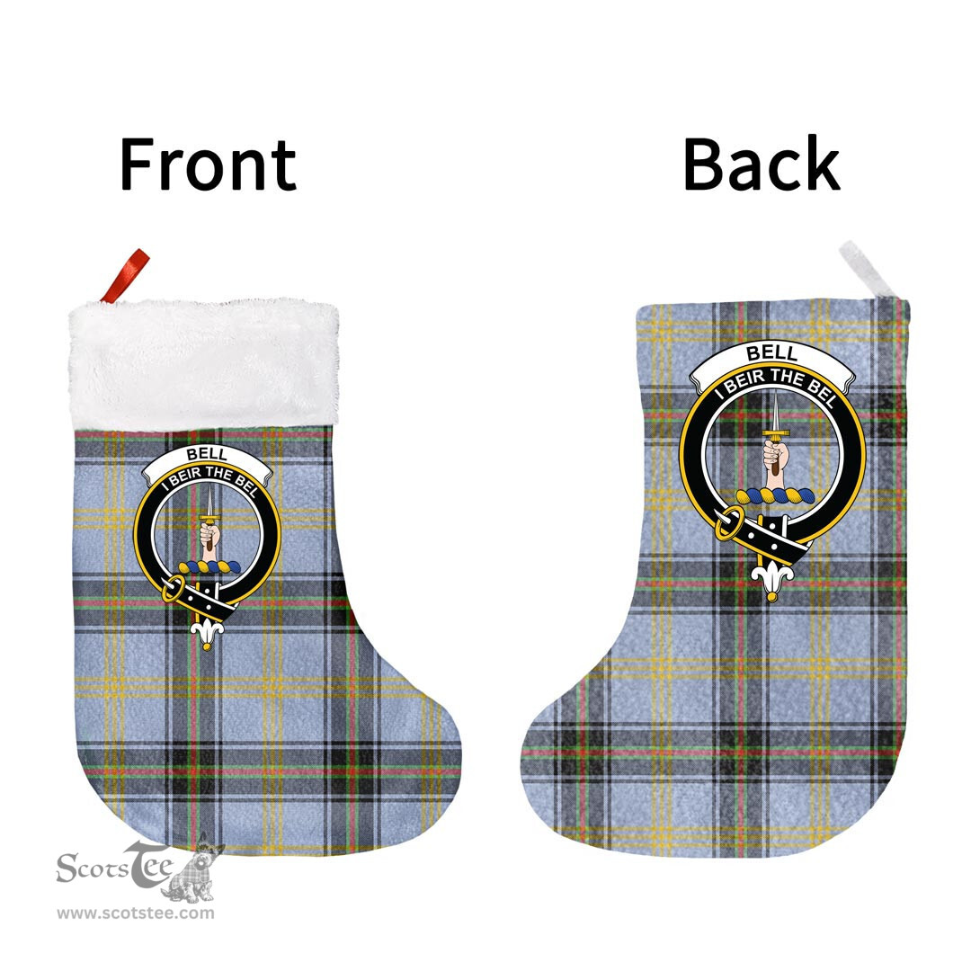 Scottish Bell of the Borders Clan Tartan Christmas Stocking - Crest Classic