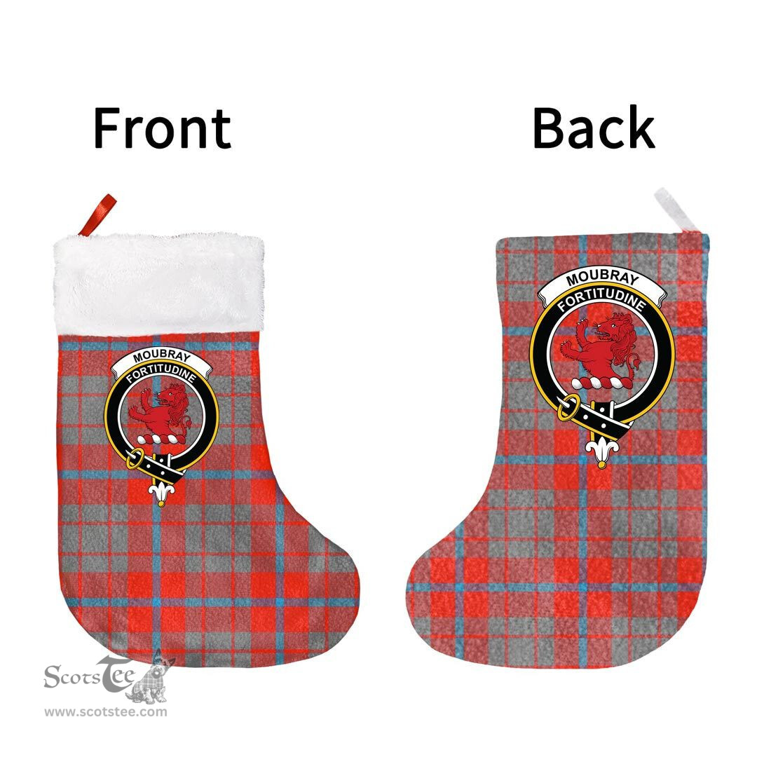 Scottish Moubray Clan Tartan Christmas Stocking - Crest Classic