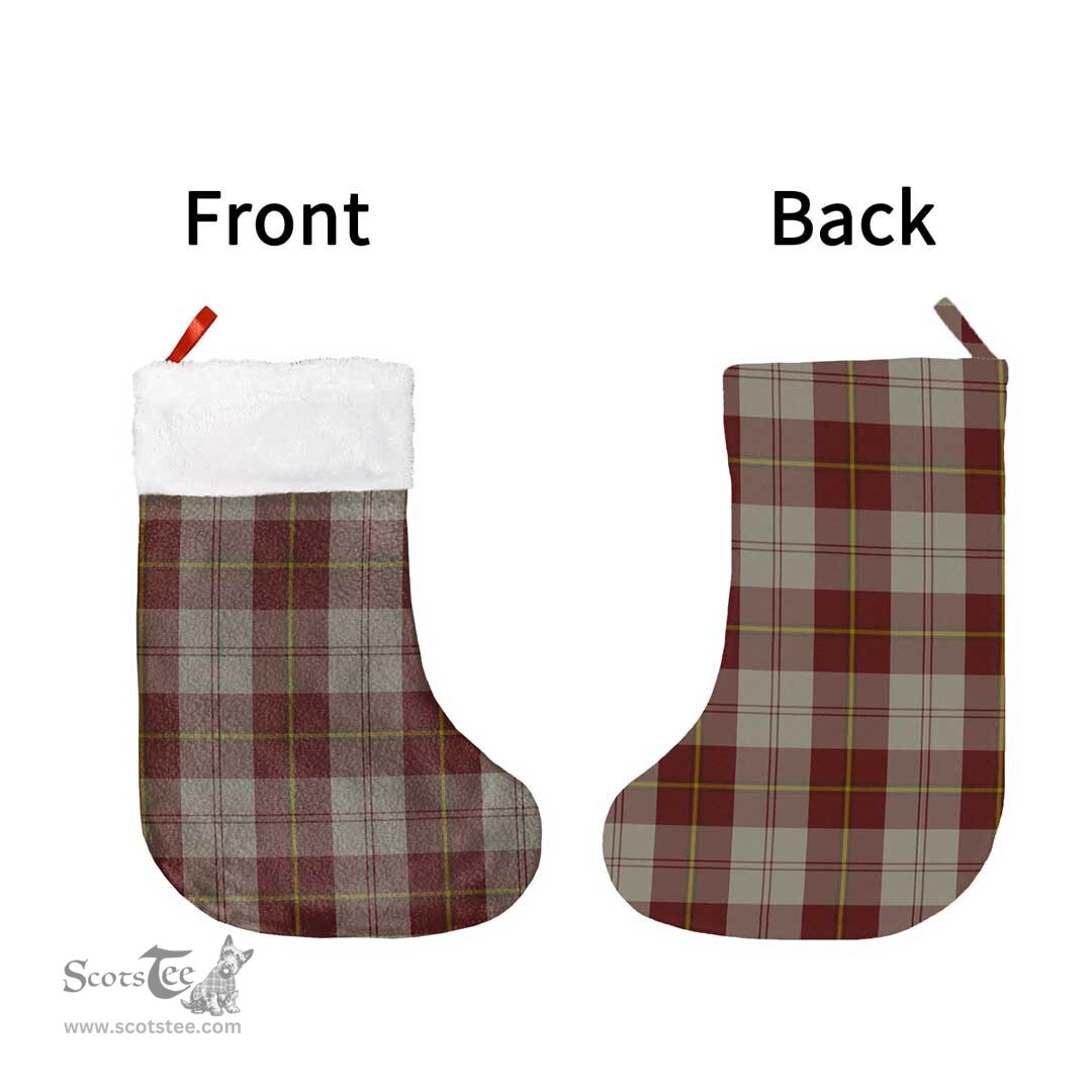 Scottish Cunningham Burgundy Dancers Clan Tartan Christmas Stocking - Classic