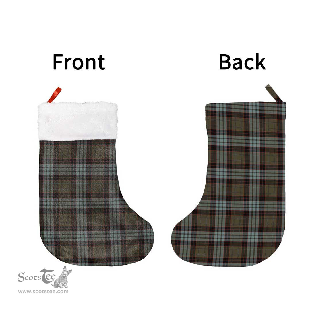 Scottish Stewart Old Weathered Clan Tartan Christmas Stocking - Classic