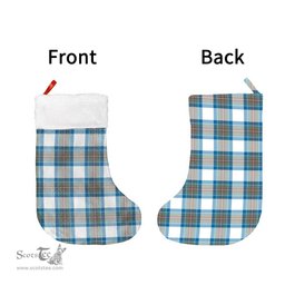 Scottish Stewart Muted Blue Clan Tartan Christmas Stocking - Classic
