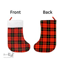 Scottish Wallace Hunting - Red Clan Tartan Christmas Stocking - Classic