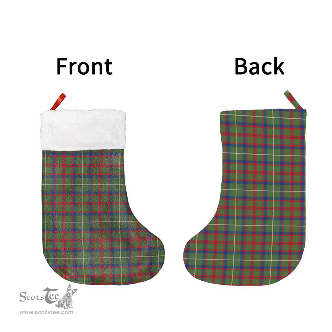 Scottish Shaw Green Modern Clan Tartan Christmas Stocking - Classic