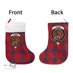 Scottish Leslie Modern Clan Tartan Christmas Stocking - Crest Classic