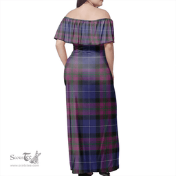 Scottish Pride Of Scotland Clan Tartan Off Shoulder Long Dress - Classic Scottish Plaid Tartan Plaid