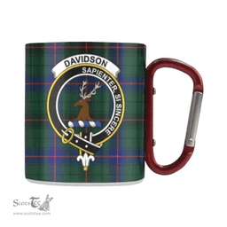 Scottish Davidson Family Crest and Green - Blue Tartan Personalized Coffee Mugs Scotland Gifts Scottish Plaid Tartan Plaid