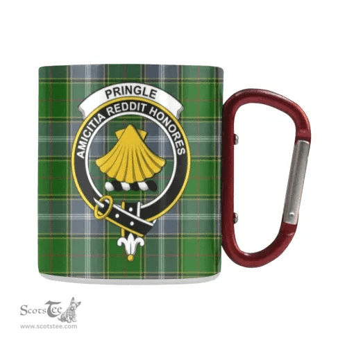 Scottish Pringle Family Crest and Green Tartan Personalized Coffee Mugs Scotland Gifts Scottish Plaid Tartan Plaid