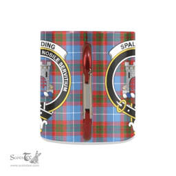 Scottish Spalding Family Crest Personalized Coffee Mugs Scotland Gifts Scottish Plaid Tartan Plaid