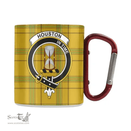 Scottish Houston Family Crest and Yellow Tartan Personalized Coffee Mugs Scotland Gifts Scottish Plaid Tartan Plaid