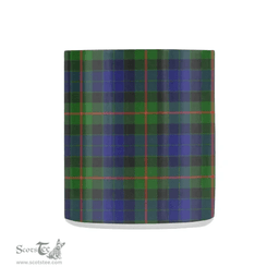 Scottish Gunn Family Crest and Blue - Green Tartan Personalized Coffee Mugs Scotland Gifts Scottish Plaid Tartan Plaid