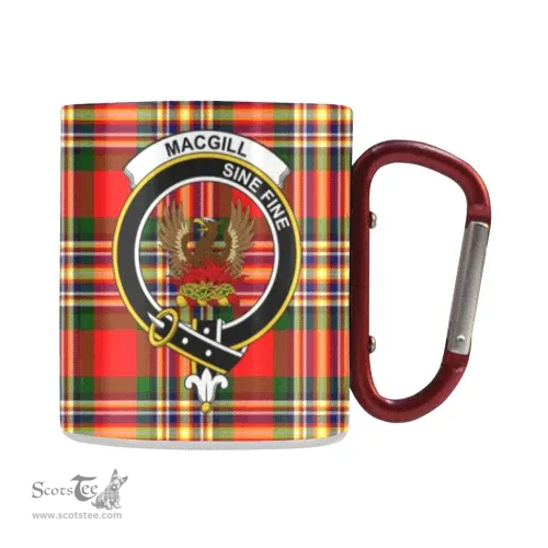 Scottish Macgill Family Crest and Red Tartan Personalized Coffee Mugs Scotland Gifts Scottish Plaid Tartan Plaid