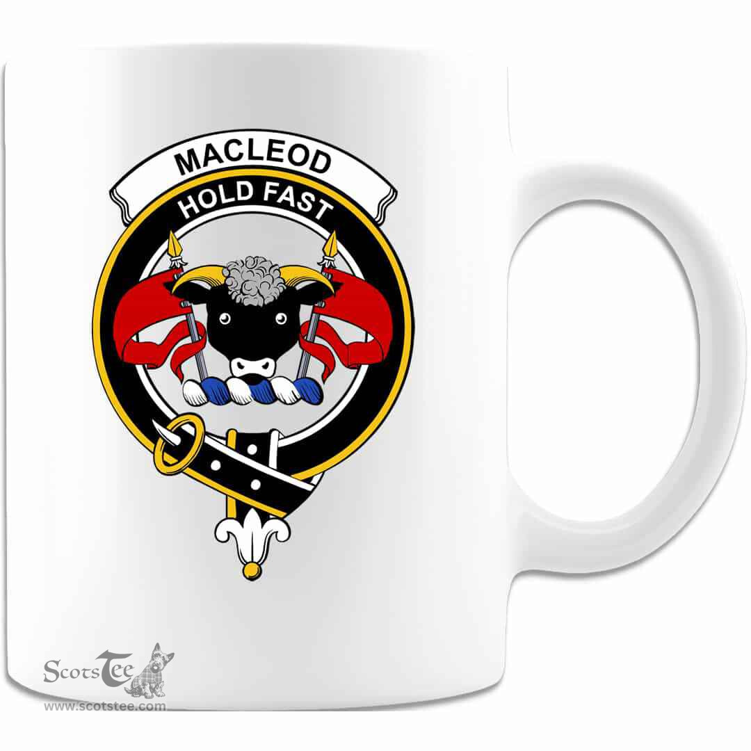 Scottish MacLeod of Lewis Clan Tartan White Mug - Crest Classic Scottish Plaid Tartan Plaid