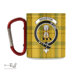 Scottish Houston Family Crest and Yellow Tartan Personalized Coffee Mugs Scotland Gifts Scottish Plaid Tartan Plaid