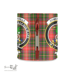 Scottish Somerville Family Crest Personalized Coffee Mugs Scotland Gifts Scottish Plaid Tartan Plaid