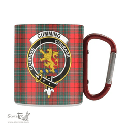 Scottish Cumming Family Crest and Red - Green Tartan Personalized Coffee Mugs Scotland Gifts Scottish Plaid Tartan Plaid