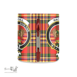 Scottish Macgill Family Crest and Red Tartan Personalized Coffee Mugs Scotland Gifts Scottish Plaid Tartan Plaid