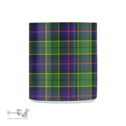 Scottish Forsyth Family Crest and Green - Blue Tartan Personalized Coffee Mugs Scotland Gifts Scottish Plaid Tartan Plaid