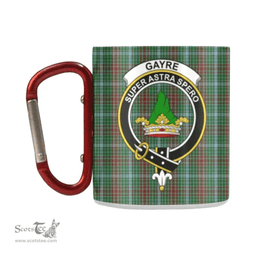 Scottish Gayre Family Crest and Green - Red Tartan Personalized Coffee Mugs Scotland Gifts Scottish Plaid Tartan Plaid