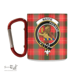 Scottish Macfie Family Crest and Red - Green Tartan Personalized Coffee Mugs Scotland Gifts Scottish Plaid Tartan Plaid