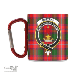 Scottish Rattray Family Crest and Red - Green Tartan Personalized Coffee Mugs Scotland Gifts Scottish Plaid Tartan Plaid