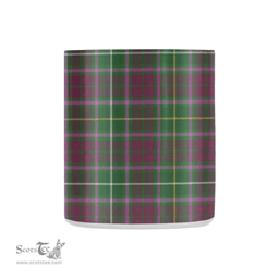 Scottish Crosbie Family Crest and Green - Violet Tartan Personalized Coffee Mugs Scotland Gifts Scottish Plaid Tartan Plaid