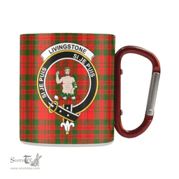 Scottish Livingstone Family Crest and Red Tartan Personalized Coffee Mugs Scotland Gifts Scottish Plaid Tartan Plaid