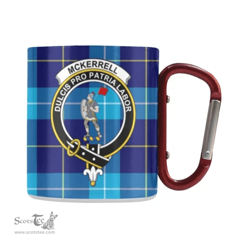 Scottish Mckerrell Family Crest and Blue Tartan Personalized Coffee Mugs Scotland Gifts Scottish Plaid Tartan Plaid