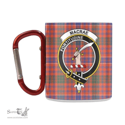 Scottish Macrae Family Crest and Pink, Green, Blue Tartan Personalized Coffee Mugs Scotland Gifts Scottish Plaid Tartan Plaid