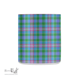 Scottish Pitcairn Hunting Family Crest and Blue - Green Tartan Personalized Coffee Mugs Scotland Gifts Scottish Plaid Tartan Plaid