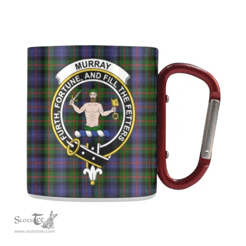 Scottish Murray Of Atholl Family Crest and Blue - Green Tartan Personalized Coffee Mugs Scotland Gifts Scottish Plaid Tartan Plaid