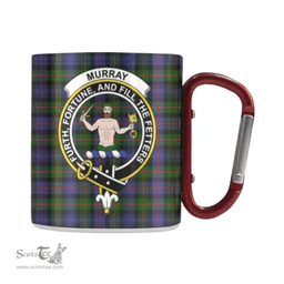 Scottish Murray Of Atholl Family Crest and Blue - Green Tartan Personalized Coffee Mugs Scotland Gifts Scottish Plaid Tartan Plaid